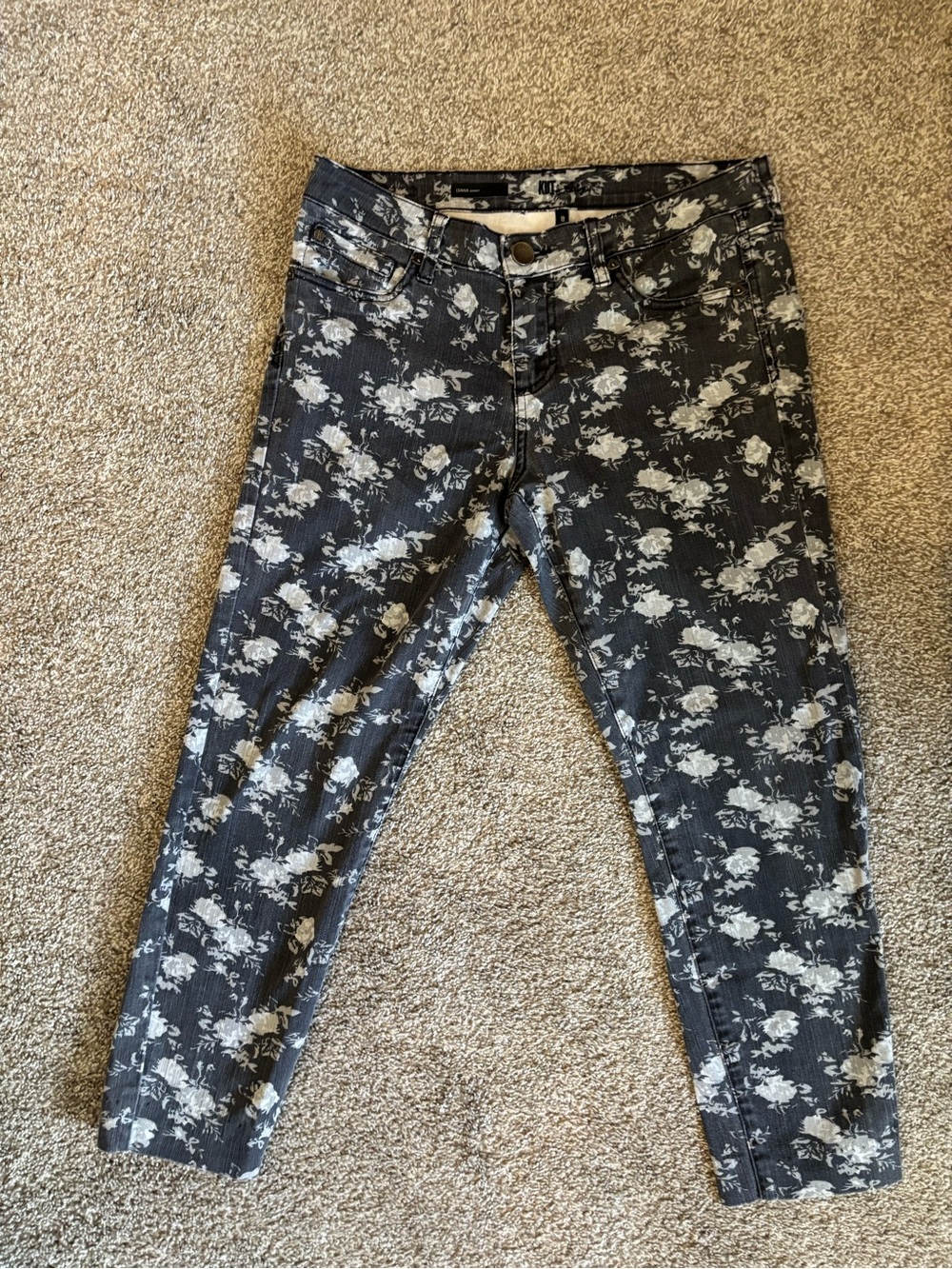 40.  Kut from the Kloth - Diana High Rise Skinny- Floral Print